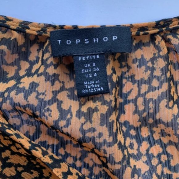 SOLD - LEOPARD PRINT COLD SHOULDER BLOUSE - Picture 13 of 13